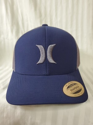 Hurley Del Mar Trucker Hat / Cap - Blue / Gray Mesh- Snapback OSFA