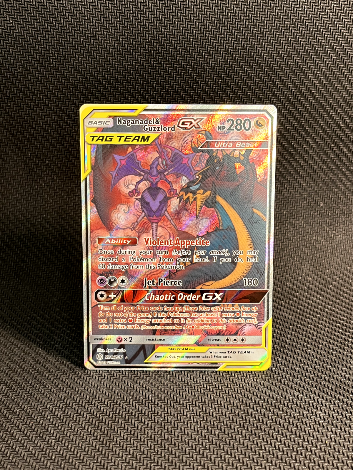 Naganadel & Guzzlord GX (Alternate Full Art) 224/236 Sm Naganadel & Guzzlord GX (Alternate Full Art) 224/236 Sm