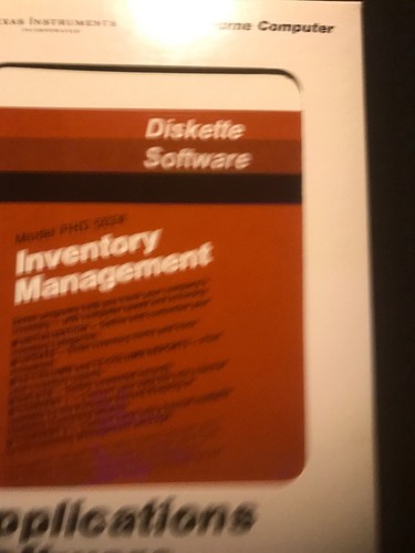 New Nos TI99-4a Home Computer Inventory Management Diskette Rare PHD 5024