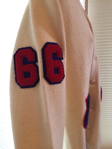 Vintage Cedar Rapids Iowa Letterman Sweater Patches College 1966 Eby’s Wool