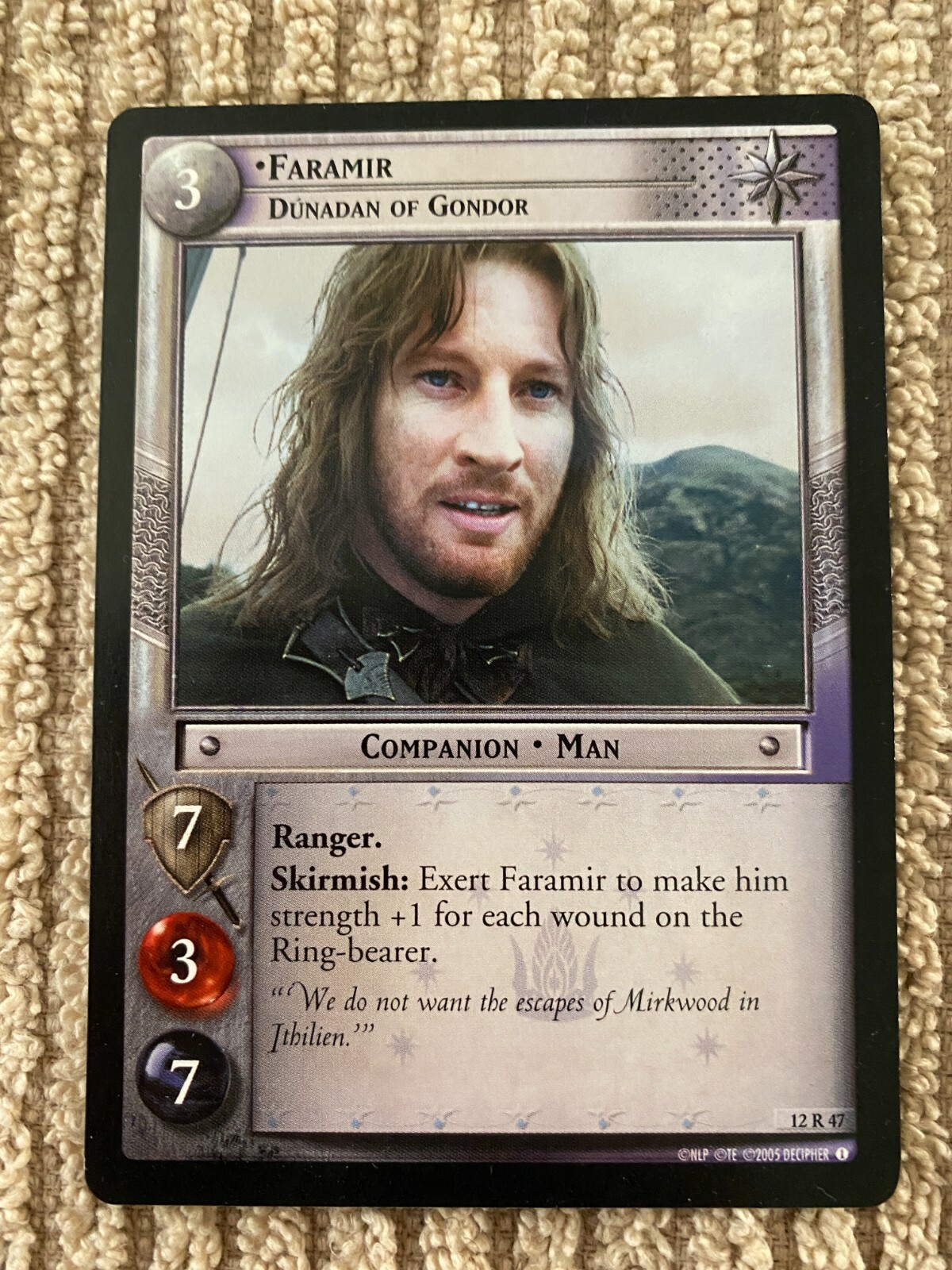 Lord of the Rings LoTR TCG FARAMIR Dunadan of Gondor Rare