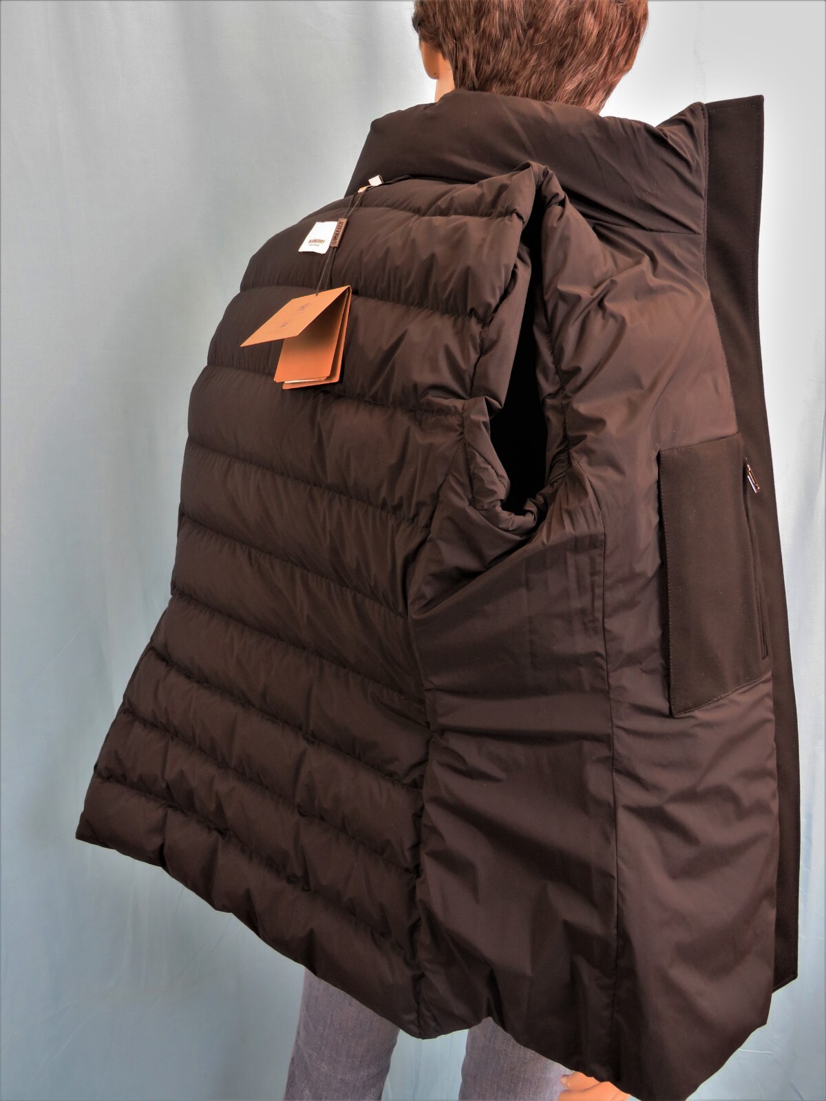 Pre-owned Burberry $1350  Newbridge Black Hooded Quilted Down Short Parka Puffer Coat S