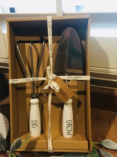 New Rae Dunn Garden Rake And Shovel Gift Set
