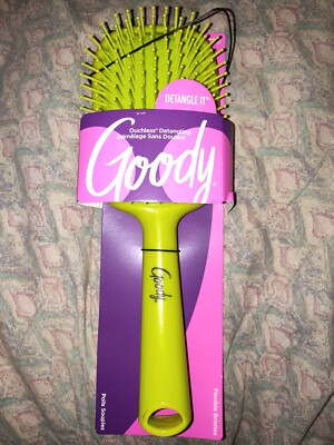 Goody #11157 Hairbrush Bright Boost Paddle Brush Green NEW