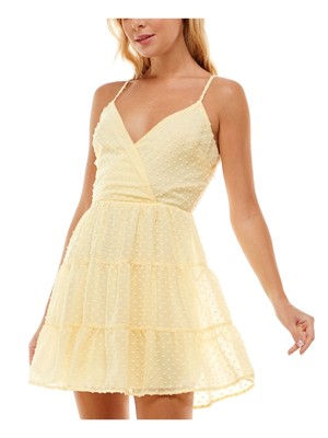 Женское желтое короткое платье TRIXXI с регулируемой юбкой до середины спины XL