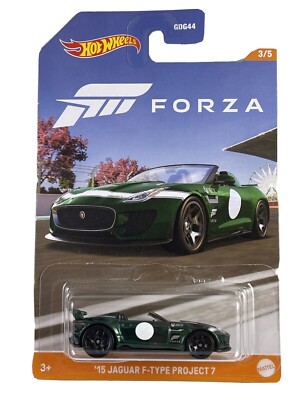 Hot Wheels 2023 HW Forza 3/5 Green '15 Jaguar F-Type Project 7