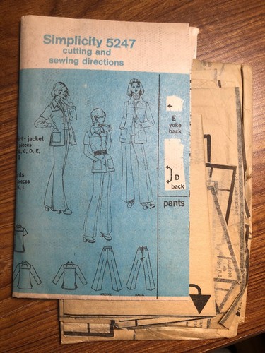 VINTAGE Simplicity Women’s Shirt/Jacket/Pant Sewinf Pattern 5247