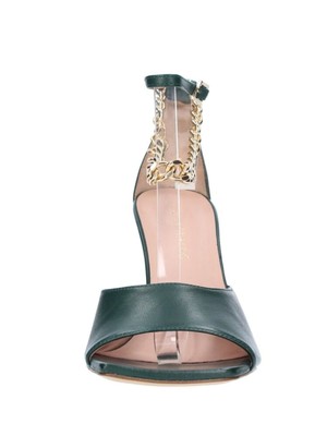 

ILIO SMERALDO Женские босоножки на каблуке Cher на шпильке с цепочкой из зеленого золота, Зеленый, 80069362BAI0004