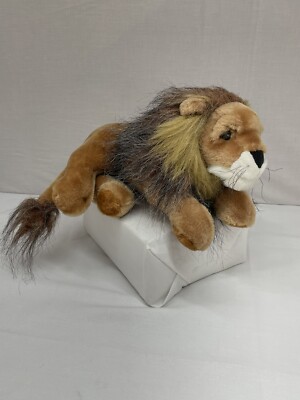 Vintage Rare Soft Things Inc realistic old aged lion plush, Read. 