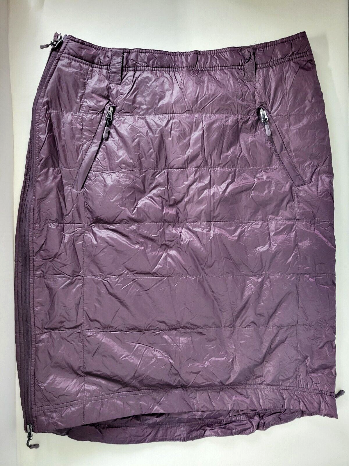 32 Degrees Size XL Burgundy Weatherproof Heat Women Down Snow Skirt Zip Quilted