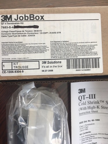 3M Cold Shrink Outdoor Skirted Termination 7653-S-4