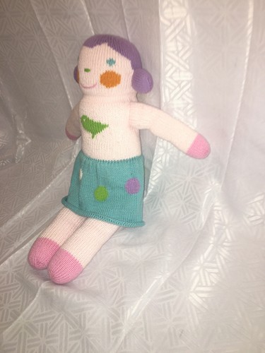 VGUC-HTF-RARE-18” Blabla Kids VIOLET Knit Plush Toy Doll - FREE SHIPPING