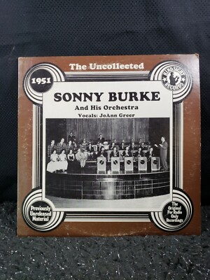 Sonny Burke And His Orchestra Vocals JoAnn Greer The Uncollected Vinyl LP (G/G-)