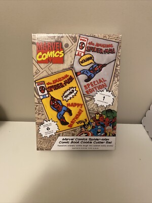 Marvel Comics Spider-Man Comic Book Cookie Cutter Set - New Williams Sonoma