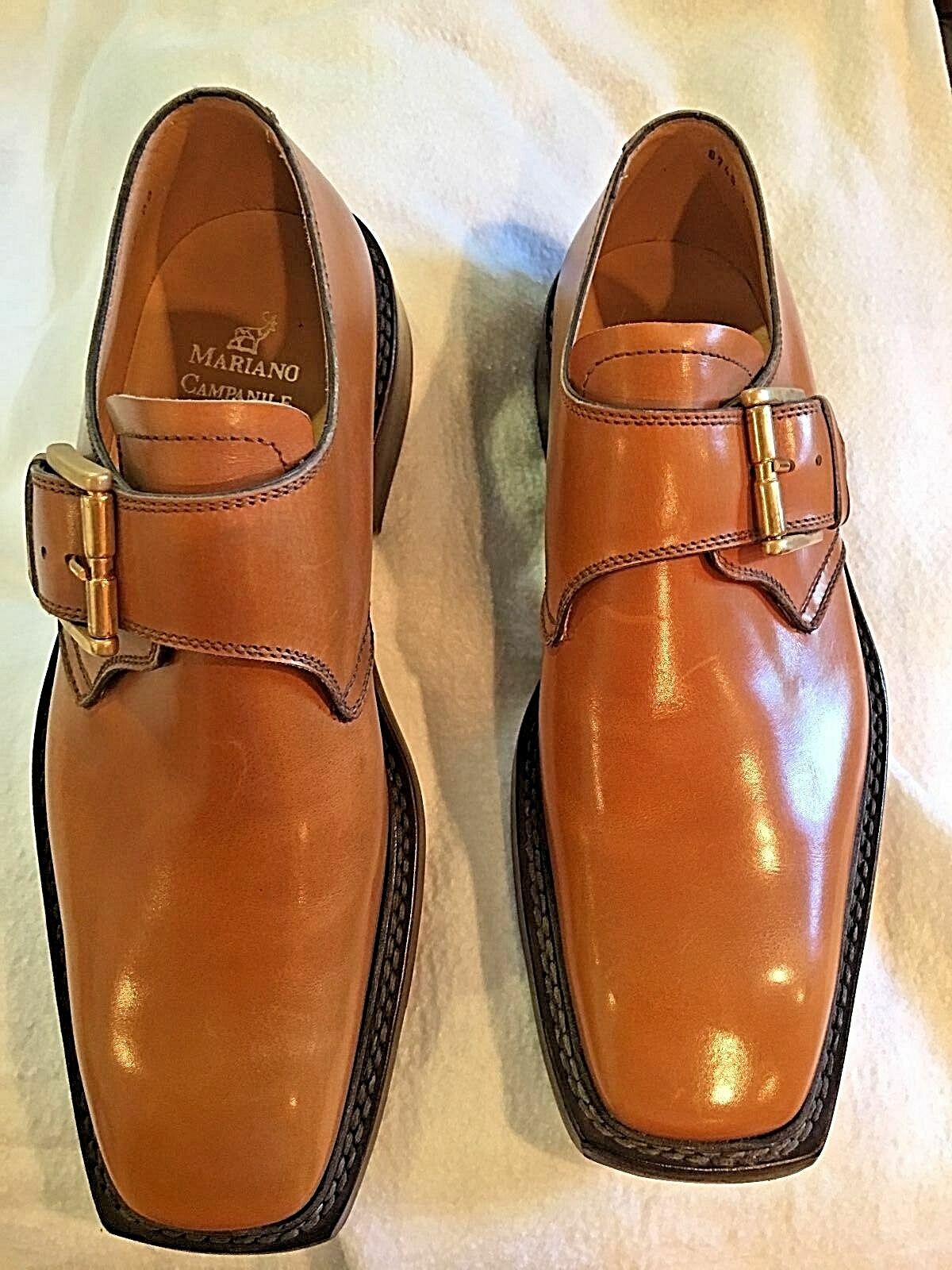 Scarpa uomo MARIANO CAMPANILE 1980 misura 91/2 marrone chiaro/senape | eBay