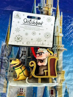 2024 Disney Parks Pixar Up Christmas Ornament Russell Dug Carl In Sleigh