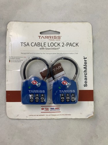 Tarriss TSA Lock with SearchAlert (2 Pack) Blue