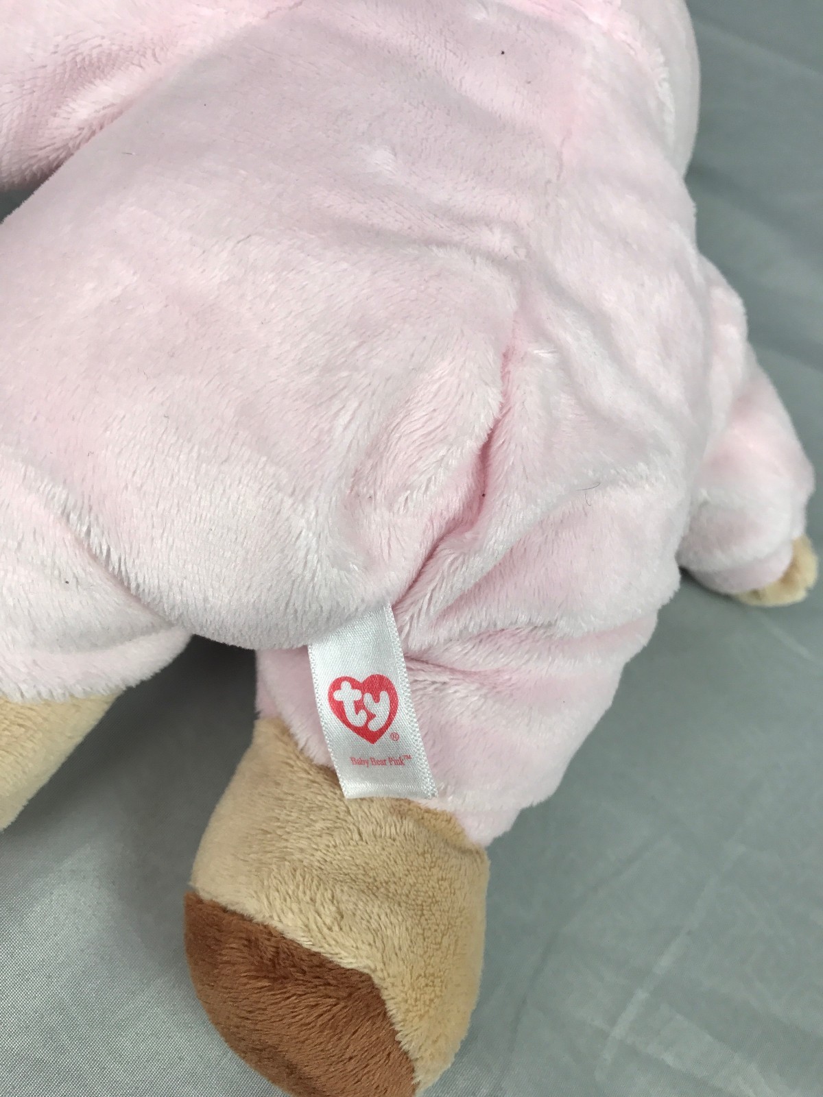 Ty Pluffies Pink Brown PJ Teddy Bear Pajamas Baby Bear 2016 stuffed plush 10