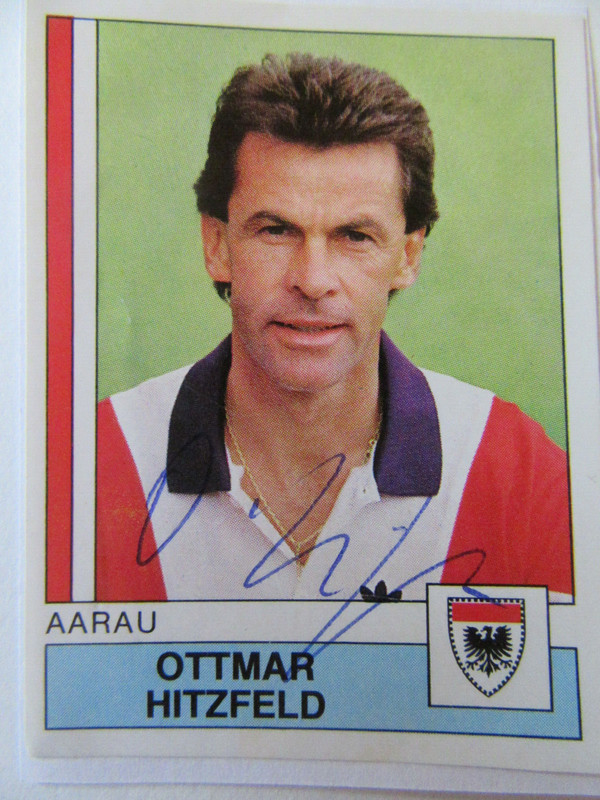Ottmar Hitzfeld - Signiert - Panini Sticker Fca Fc Aarau 1987-88 1987-1988 87-88