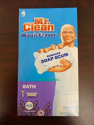 (4-Pack) Mr Clean MAGIC ERASER ~ HOUSE Multi-Purpose Specialized Cleaning Pads 