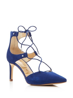 

SAM EDELMAN Женские темно-синие кожаные туфли-лодочки Dorsay Profile Lace Taylor Stiletto, размер 10 м, Navy, E5207L2