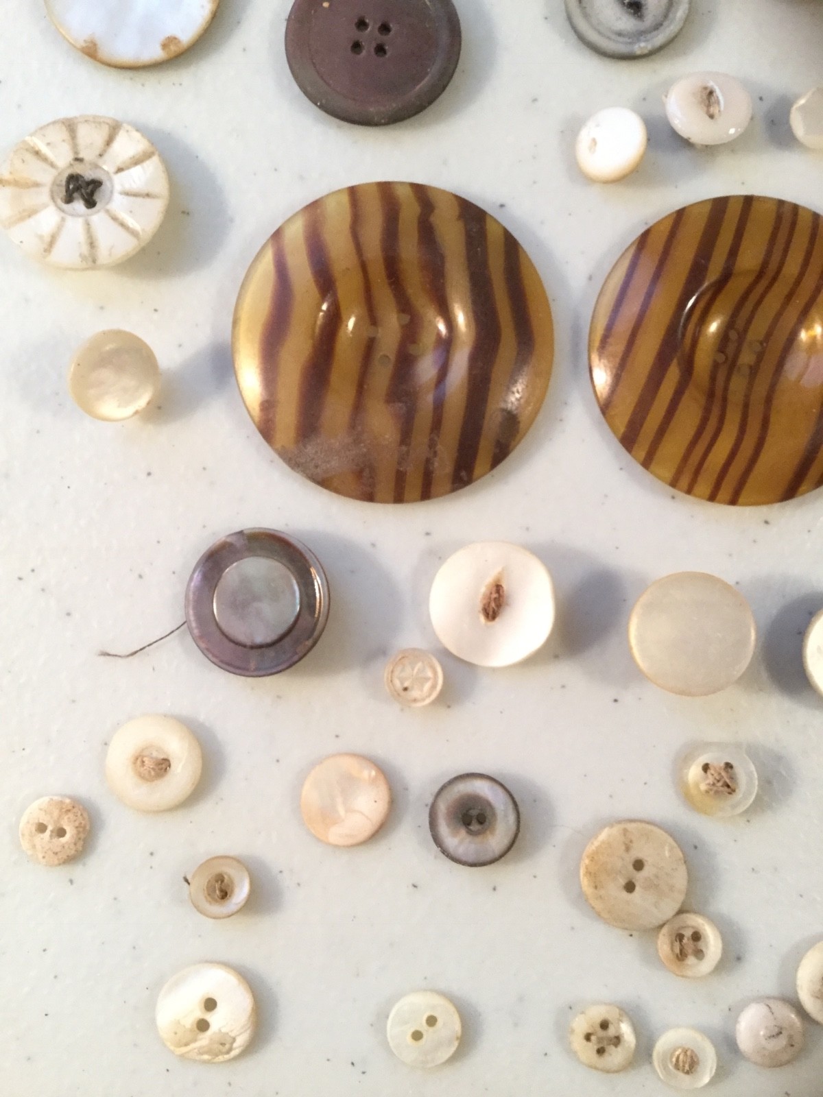 Vintage Antique Large Lot Beautiful Buttons Shell Glass Bakelite