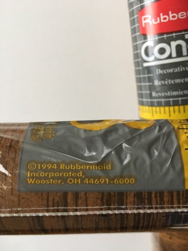 Vintage 1994 Rubbermaid Wood Grain Con-Tact Paper 2 Rolls 8 yds X 18 in 36 sq ft