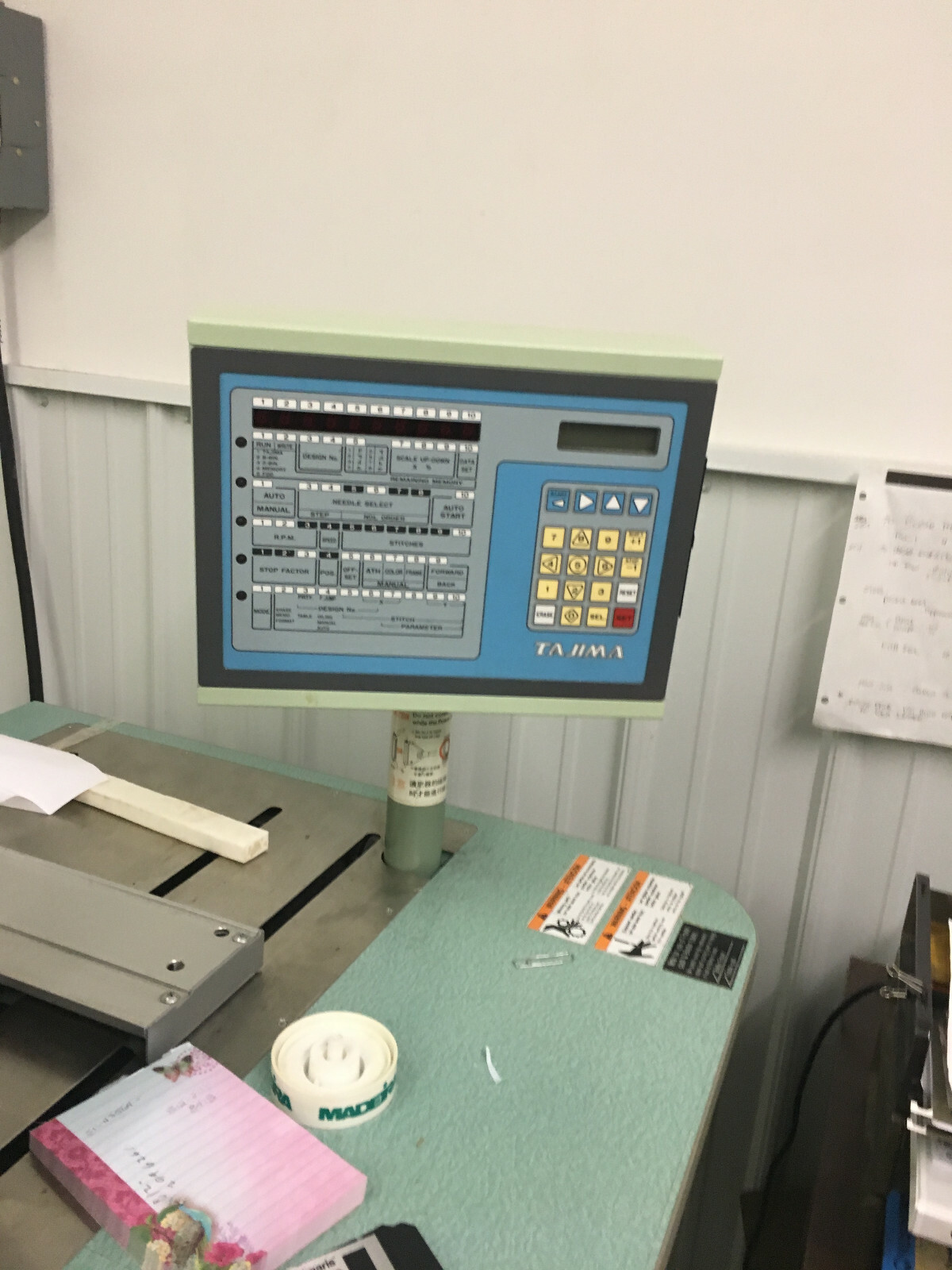 Tajima Embroidery Machine TME-DC 912 - 12 Heads - 9 Needles - As is.