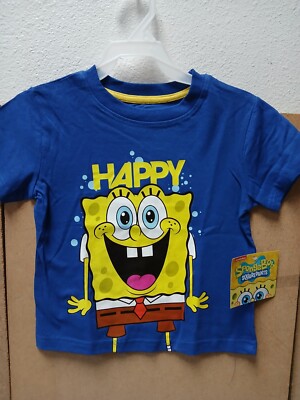Nickelodeon Spongebob Squarepants Youth Boys T Shirt Graphic Navy Choose Size