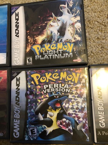 Pokemon Fan hack game Lot! with Custom case/box. Light Platinum, Crystal, Quarts