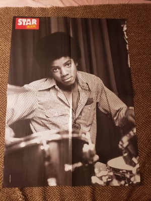 Young Michael Jackson Rare Fold Out Poster (double side) 16 x 22.5