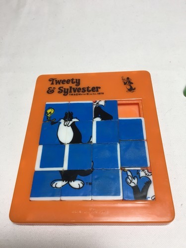Vtg Sliding Puzzles Tweety Sylvester Bugs Bunny 1979
