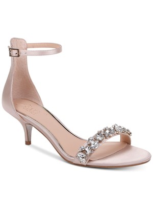 

JEWEL BADGLEY MISCHKA Женские бежевые сандалии Dash на каблуке-рюмочке с ремешком на пятке, Бежевый, JW2815