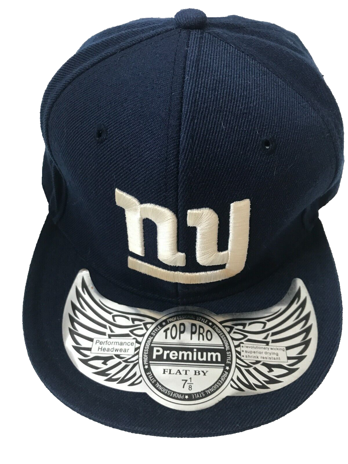 Adult New York Giants Fitted Logo NFL Football Baseball Cap Blue 7 1/8