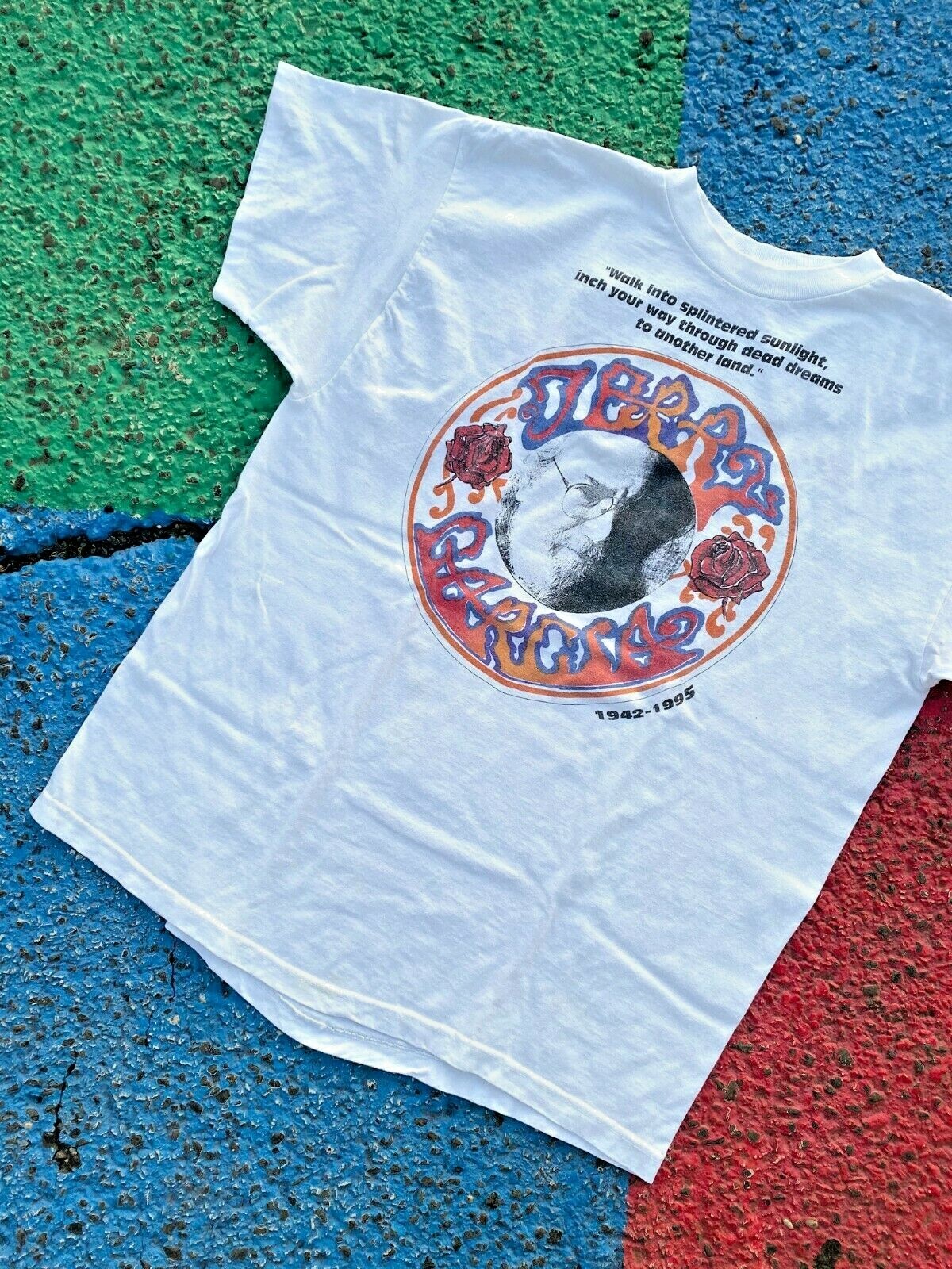 VTG 1995 Jerry Garcia RIP Tribute Chicago Weed Fest Graphic VTG 1995 Jerry Garcia RIP Tribute Chicago Weed Fest Graphic