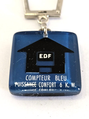 PORTE-CLES Bourbon - EDF COMPTEUR BLEU - Vintage 1960s