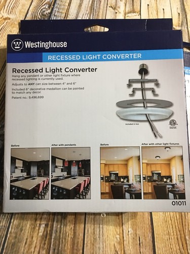 2 Westinghouse 01011 Recessed Light Converter Use To Hang Pendant Lights NIB