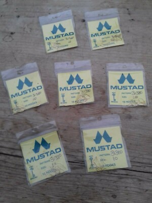 Mustad gilt spade end hooks size 10