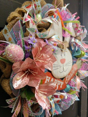 Easter burlap Wreath