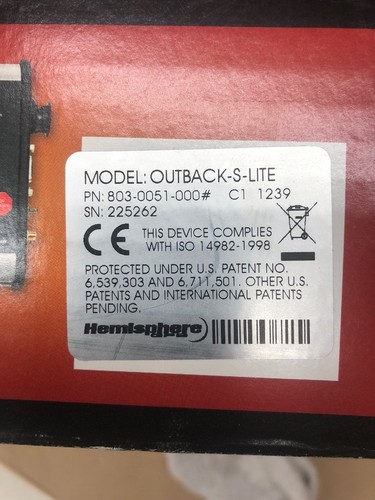 Outback S-Lite GPS Guidance. Used Only 3 Times