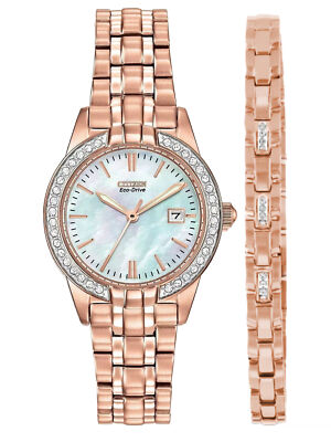 Citizen Silhouette Crystal EW1683-65D Ladies 29mm Watch MSRP $375