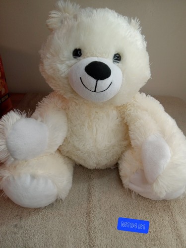ANIMAL ADVENTURE TEDDY BEAR WHITE PLUSH STUFFED ANIMAL TOY 17