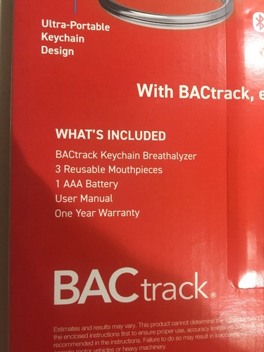 BACtrack Keychain Breathalyzer - Police Grade Technology - New!!