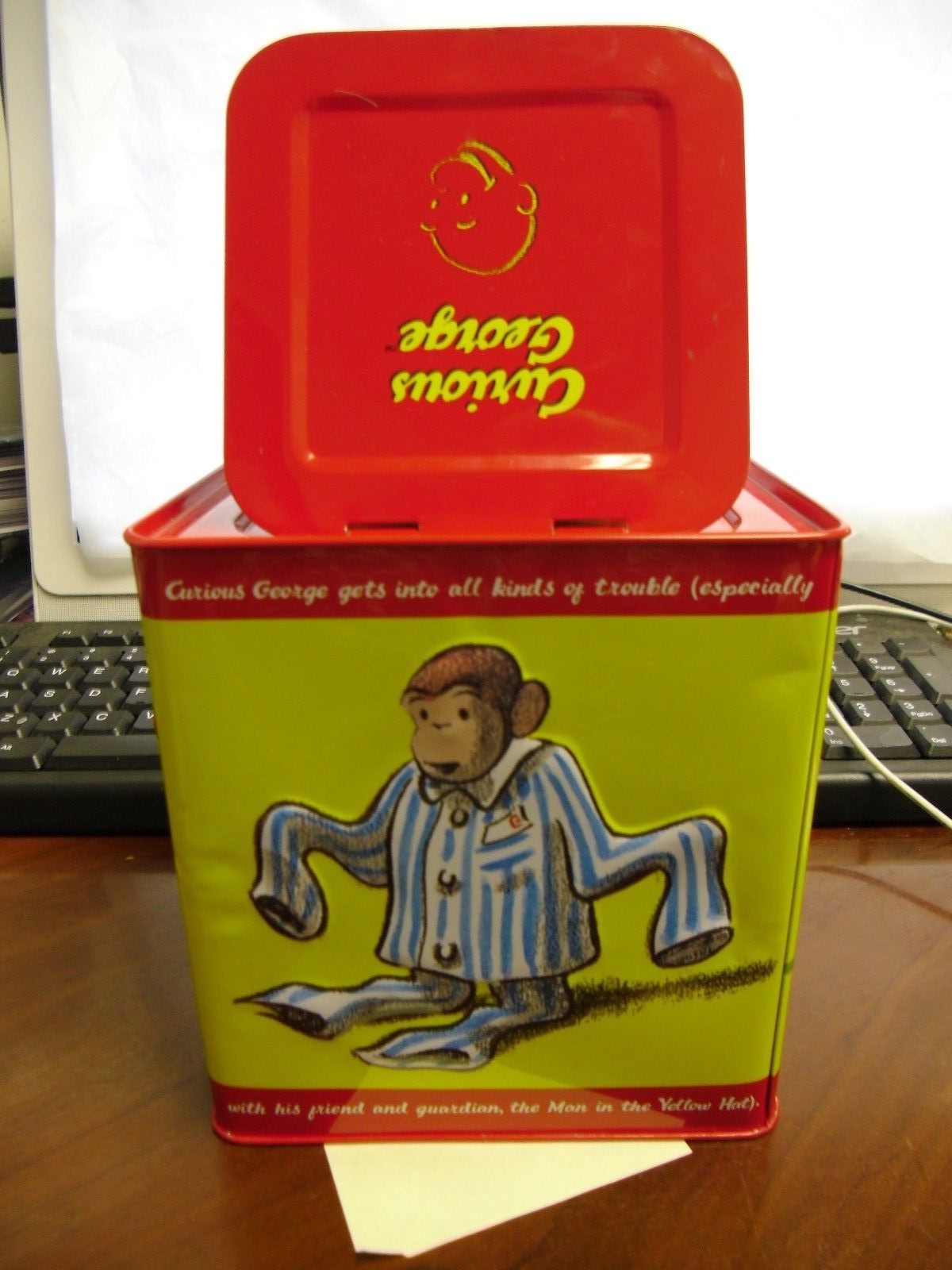 Curious George Jack In The Box Tin Musical Pop Goes The Weasel Schylling Kids