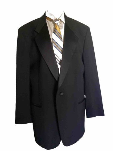 ジャケット GIVENCHY SINGLE-BREASTED GRAIN DE POUDRE TUXEDO JACKET Givenchy Mens Black Wool Tuxedo Jacket Blazer (no Size Tag