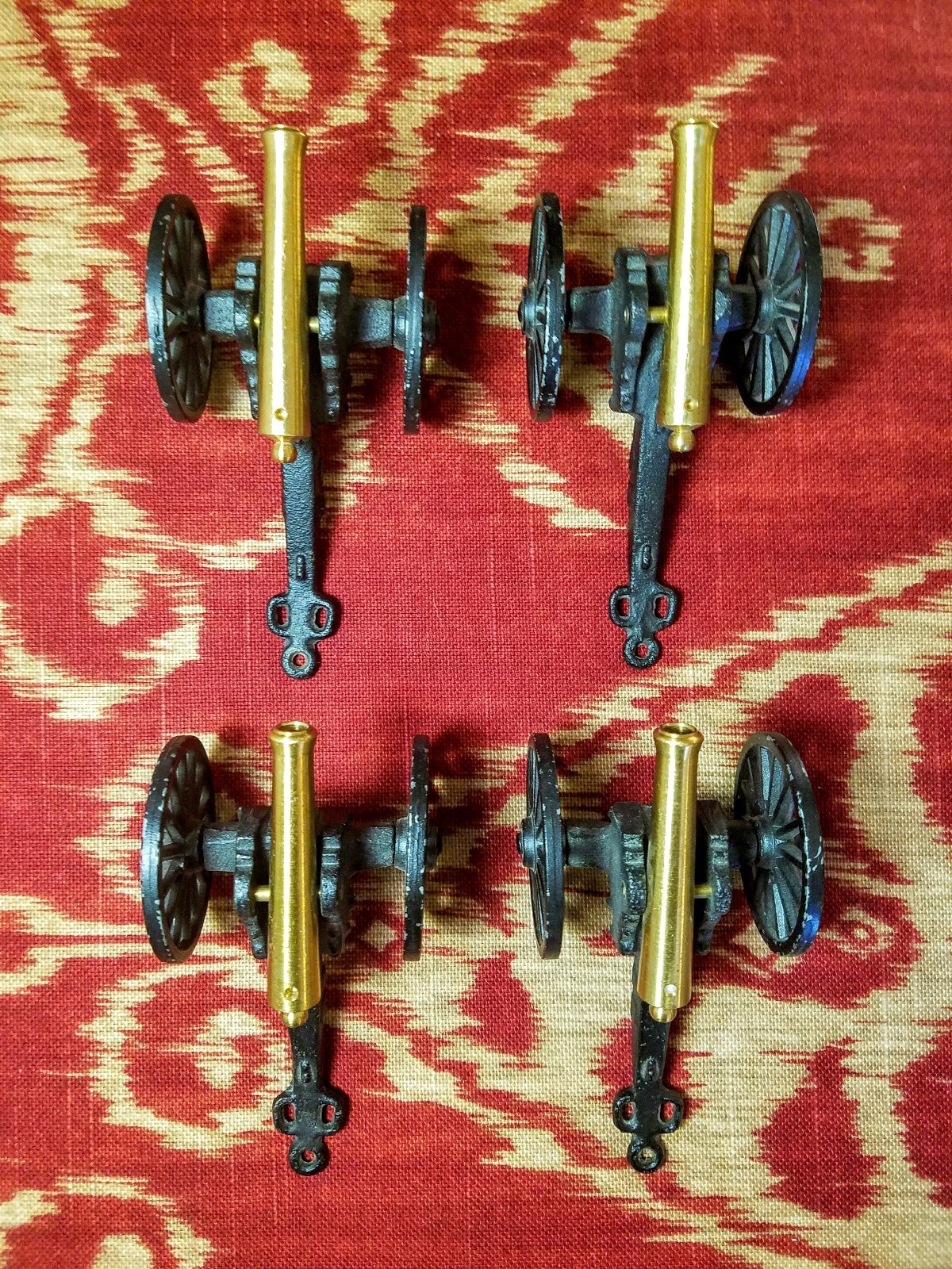 Michael Falk - MFCO C 1/1 - Brass and Cast Iron Desktop Civil War Cannon x4
