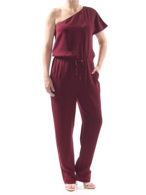 

Женский бордовый комбинезон на одно плечо с асимметричным вырезом RALPH LAUREN, Burgundy