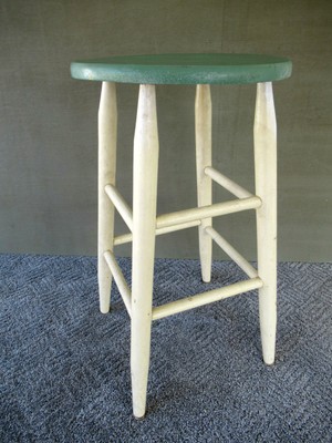 Vintage Stool Primitive Oak and Pine Wood, 24