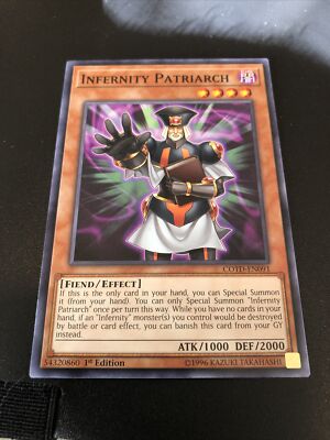 Yugioh! Infernity Patriarch - COTD-EN091 - Common - 1st Edition Near Mint, Engli