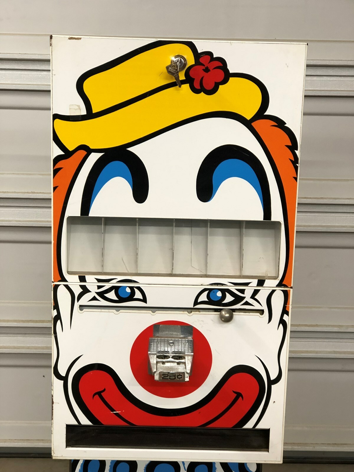 LQQK! Vintage Cool CLOWN Vending Machine COMET Candy COIN OP 6 Slot Antique OLD